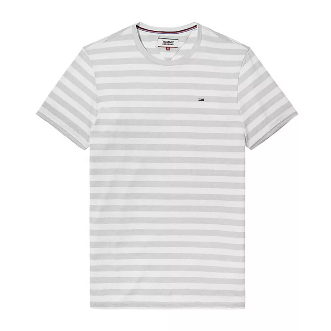 Tommy Hilfiger Stripe Kurzärmeliges T-shirt S Light Grey Heather / White günstig online kaufen