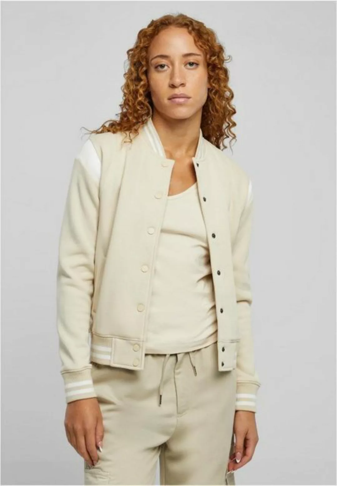 URBAN CLASSICS Outdoorjacke Ladies Inset College Sweat Jacket Collegejacke günstig online kaufen