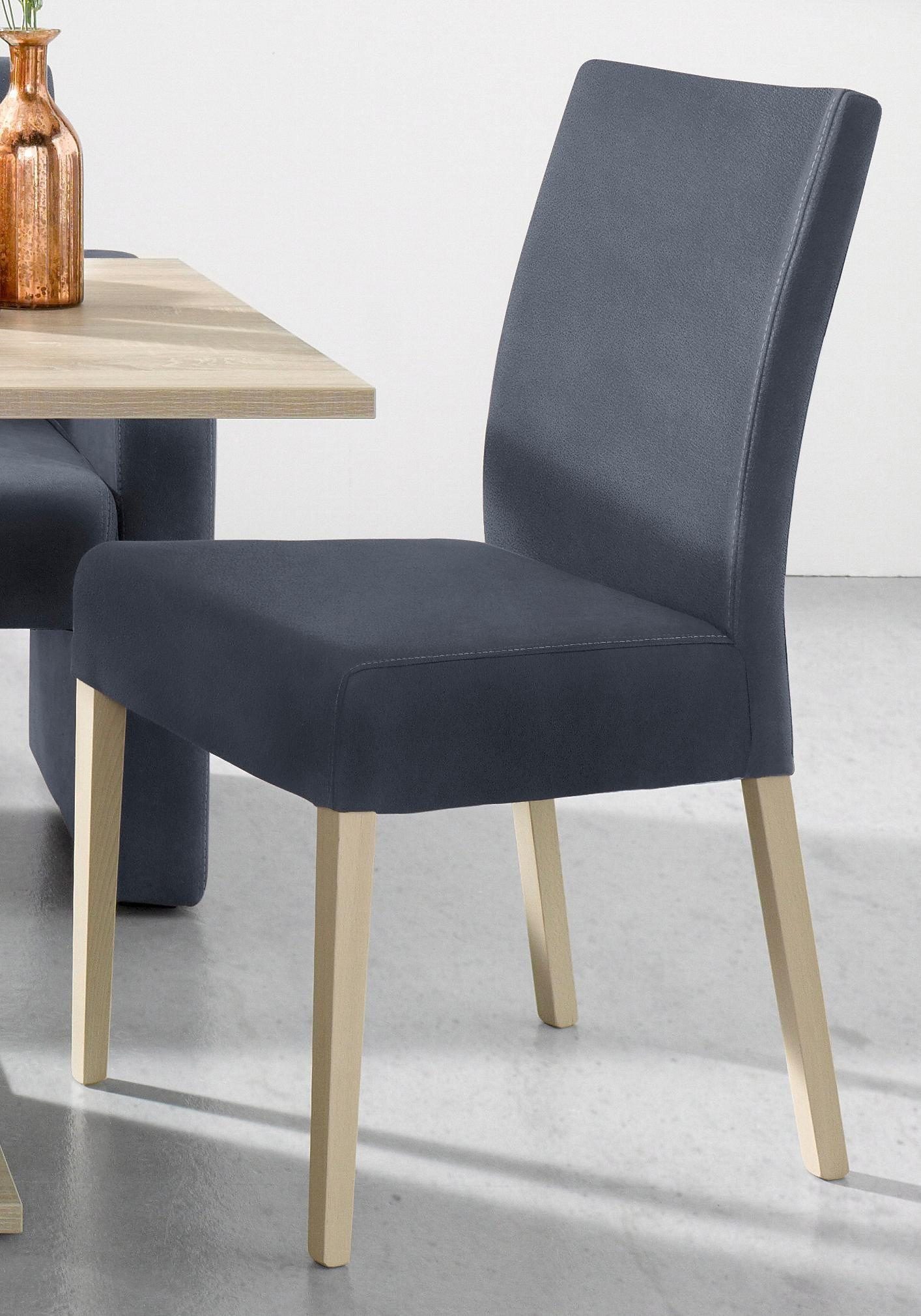 Home affaire 4-Fußstuhl "Umag", (Set), 2 St., Luxus-Microfaser, Sitz und Rü günstig online kaufen