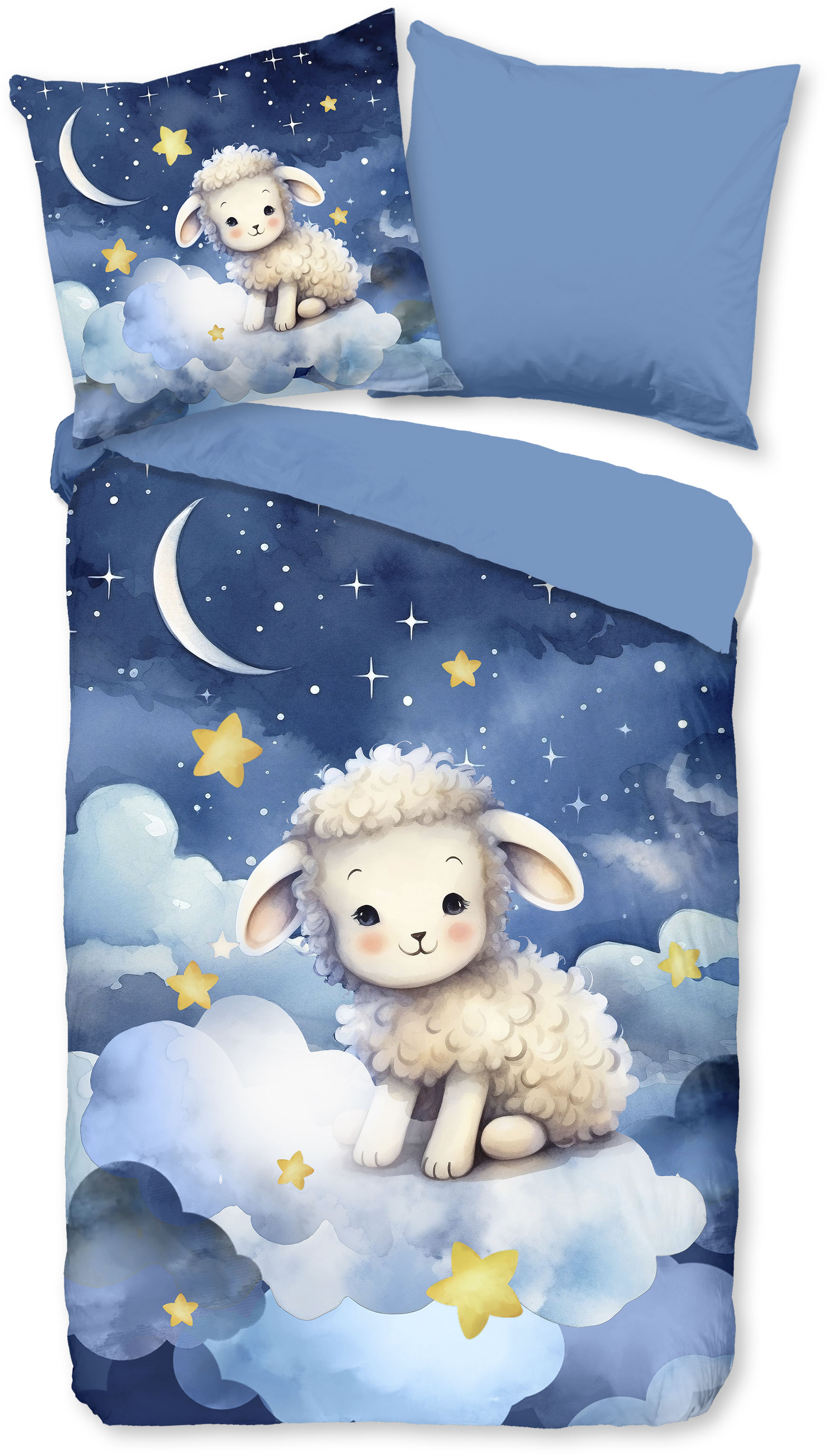 PURE luxury collection Kinderbettwäsche »Sheepy«, Mikrofaser, 135x200, 2 Te günstig online kaufen