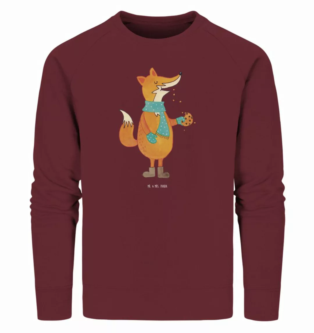 Mr. & Mrs. Panda Longpullover Größe S Fuchs Keks - Burgundy - Geschenk, Swe günstig online kaufen