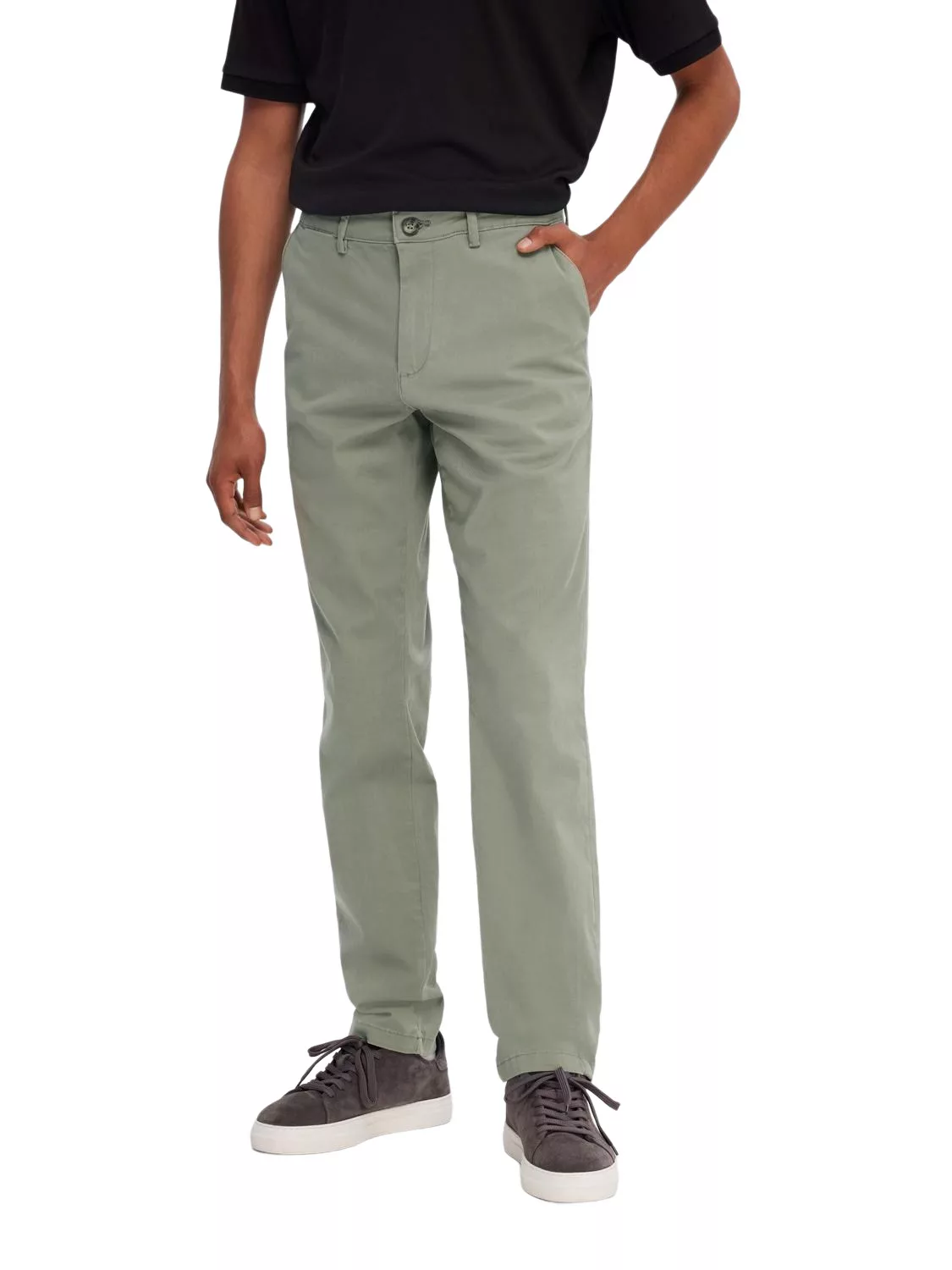 Selected Homme Herren Chino Hose SLHSLIM-NEW MILES - Slim Fit Blau Grau Grü günstig online kaufen