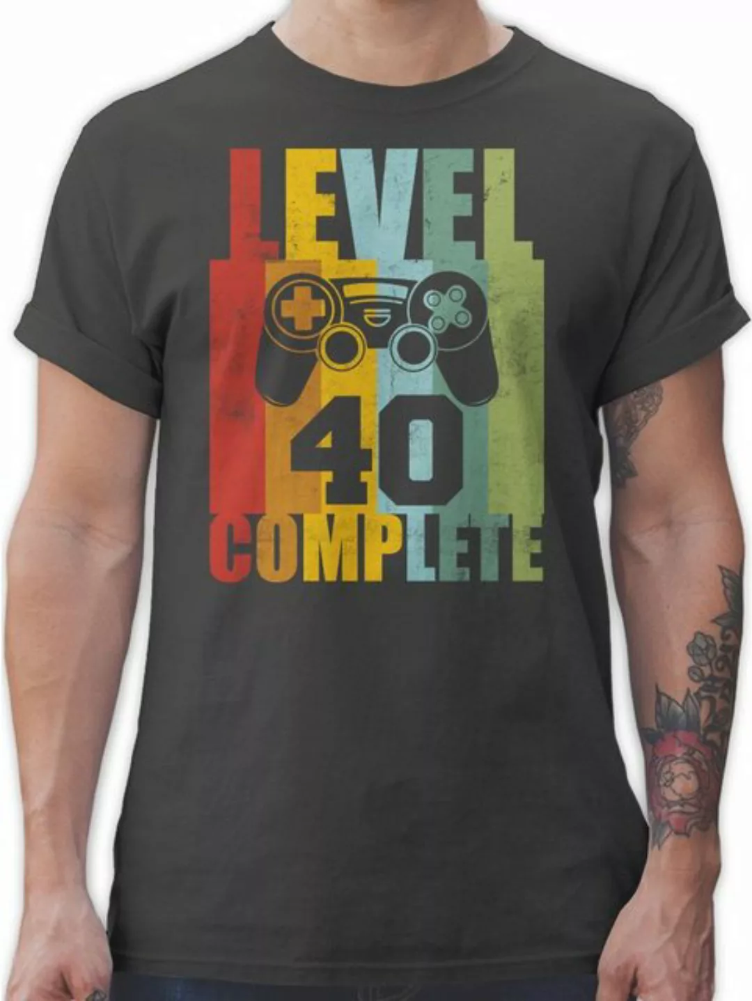 Shirtracer T-Shirt Level 40 complete Vintage 40. Geburtstag günstig online kaufen