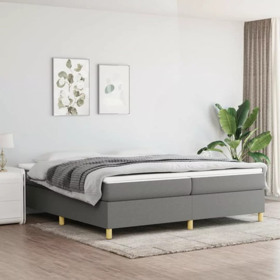 Vidaxl Boxspringbett Dunkelgrau 200x200 Cm Stoff günstig online kaufen