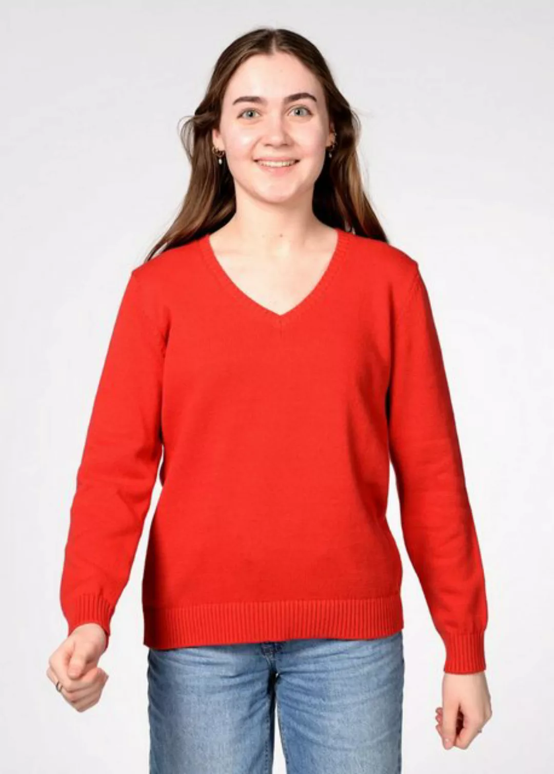 Clarina Strickpullover V-Pullover, 1/1 Arm, uni günstig online kaufen