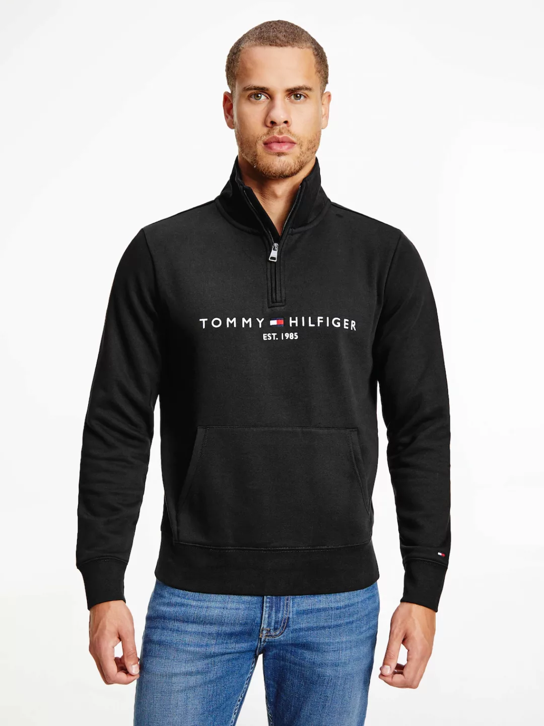 Tommy Hilfiger Sweatshirt "TOMMY LOGO MOCKNECK" günstig online kaufen