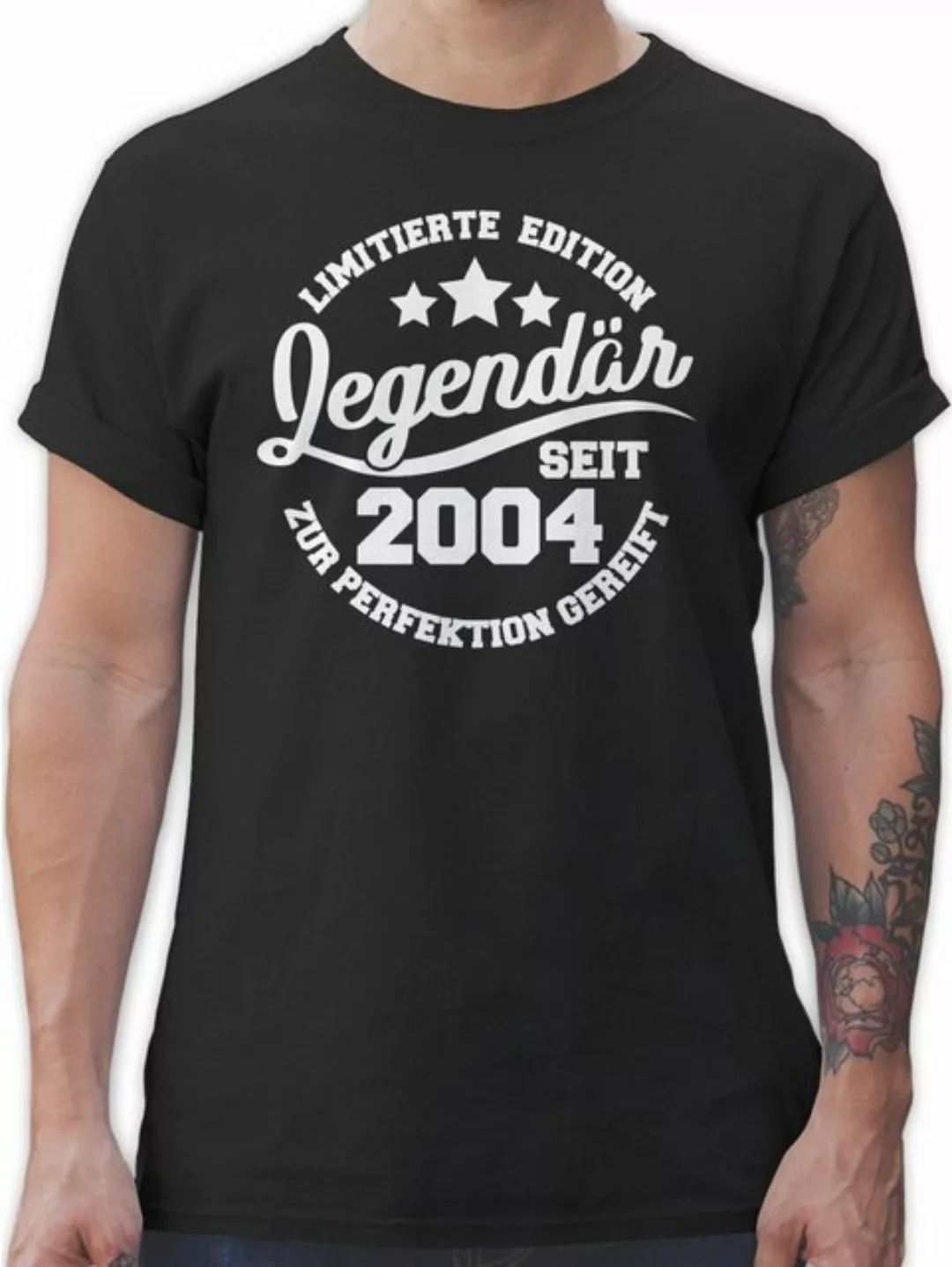Shirtracer T-Shirt Legendär seit 2004 - weiß 20. Geburtstag günstig online kaufen