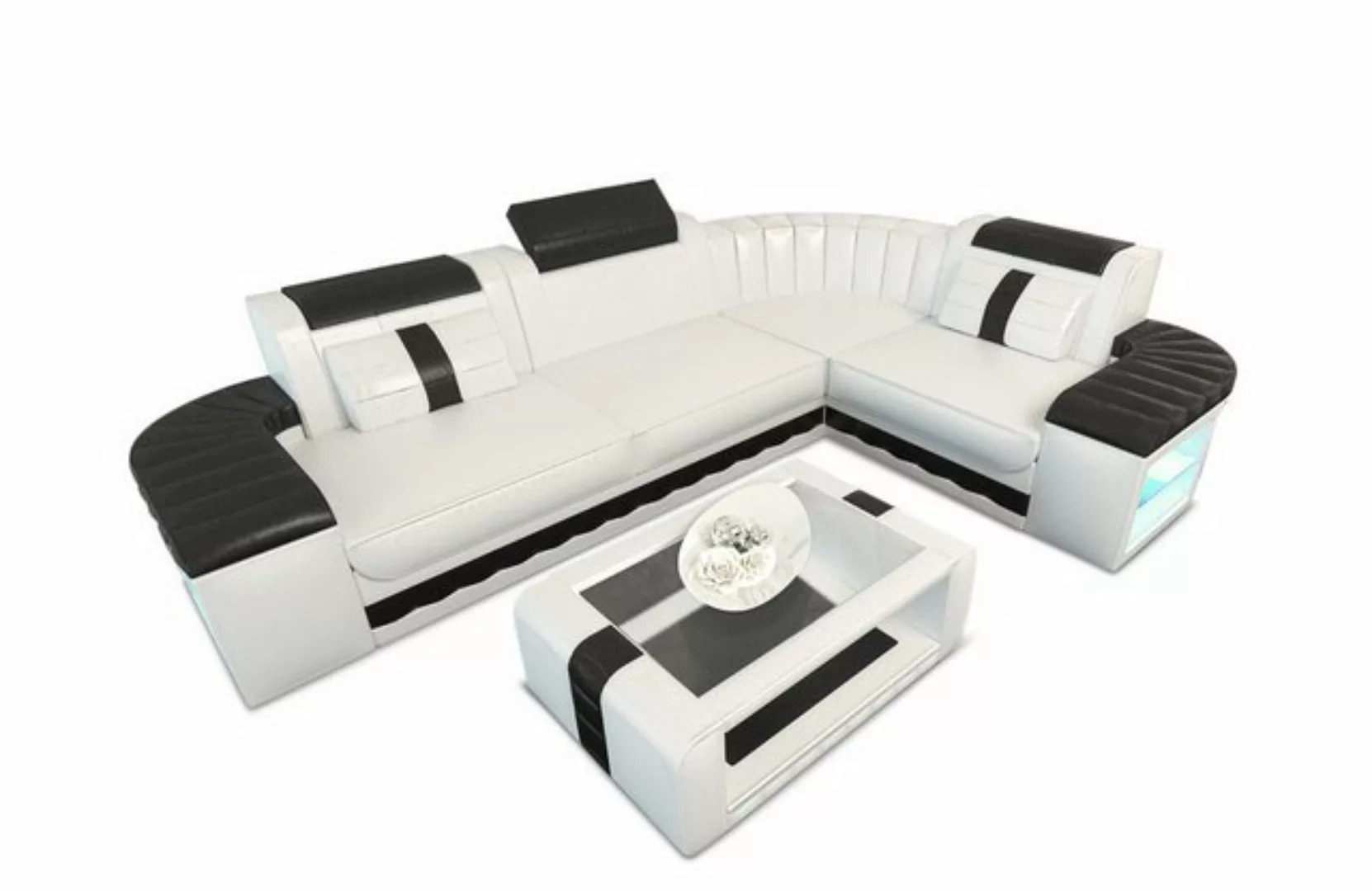 Sofa Dreams Ecksofa Ledercouch Ledersofa Bergamo L Form Leder Sofa, Couch, günstig online kaufen