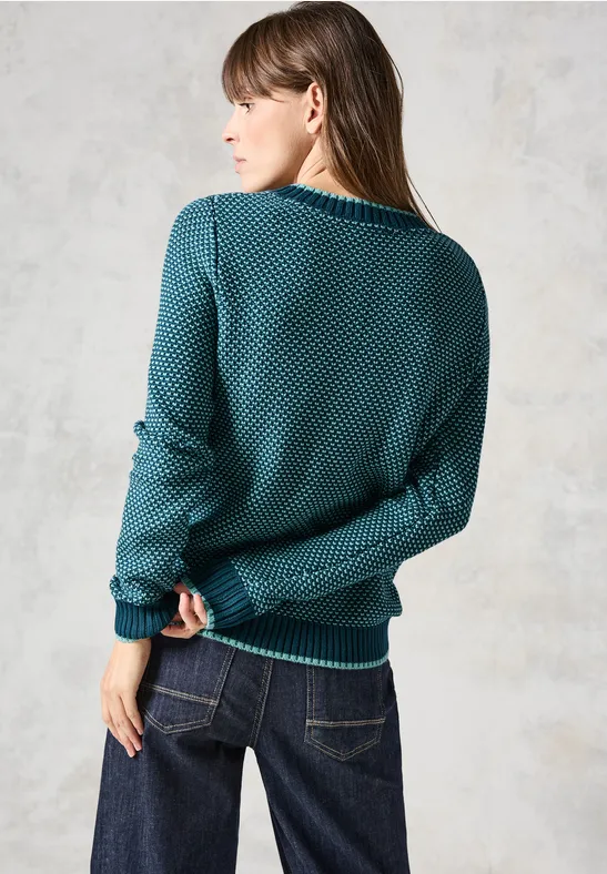 Gemusterter Strickpullover günstig online kaufen