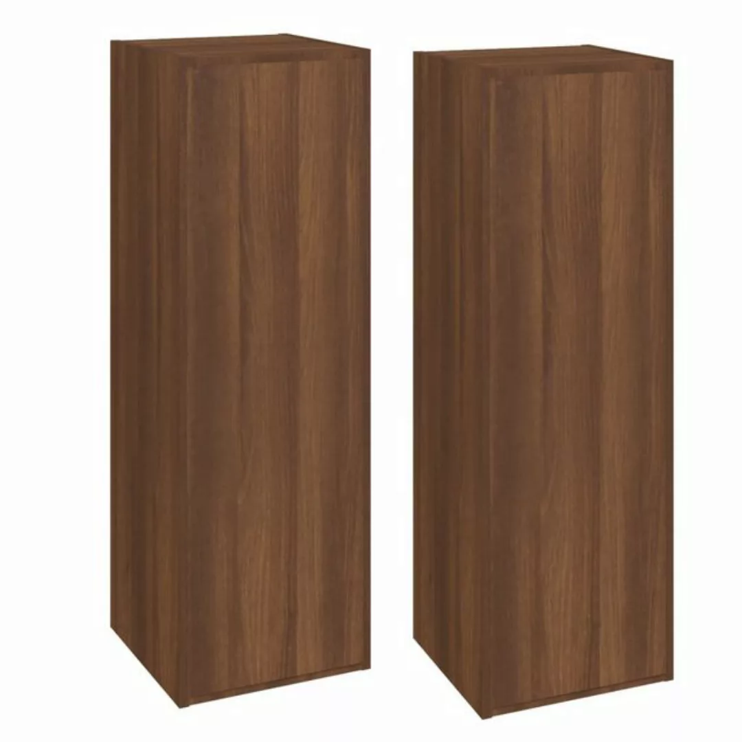 furnicato TV-Schrank TV-Schränke 2 Stk. Braun Eichen-Optik 30,5x30x90 cm (2 günstig online kaufen