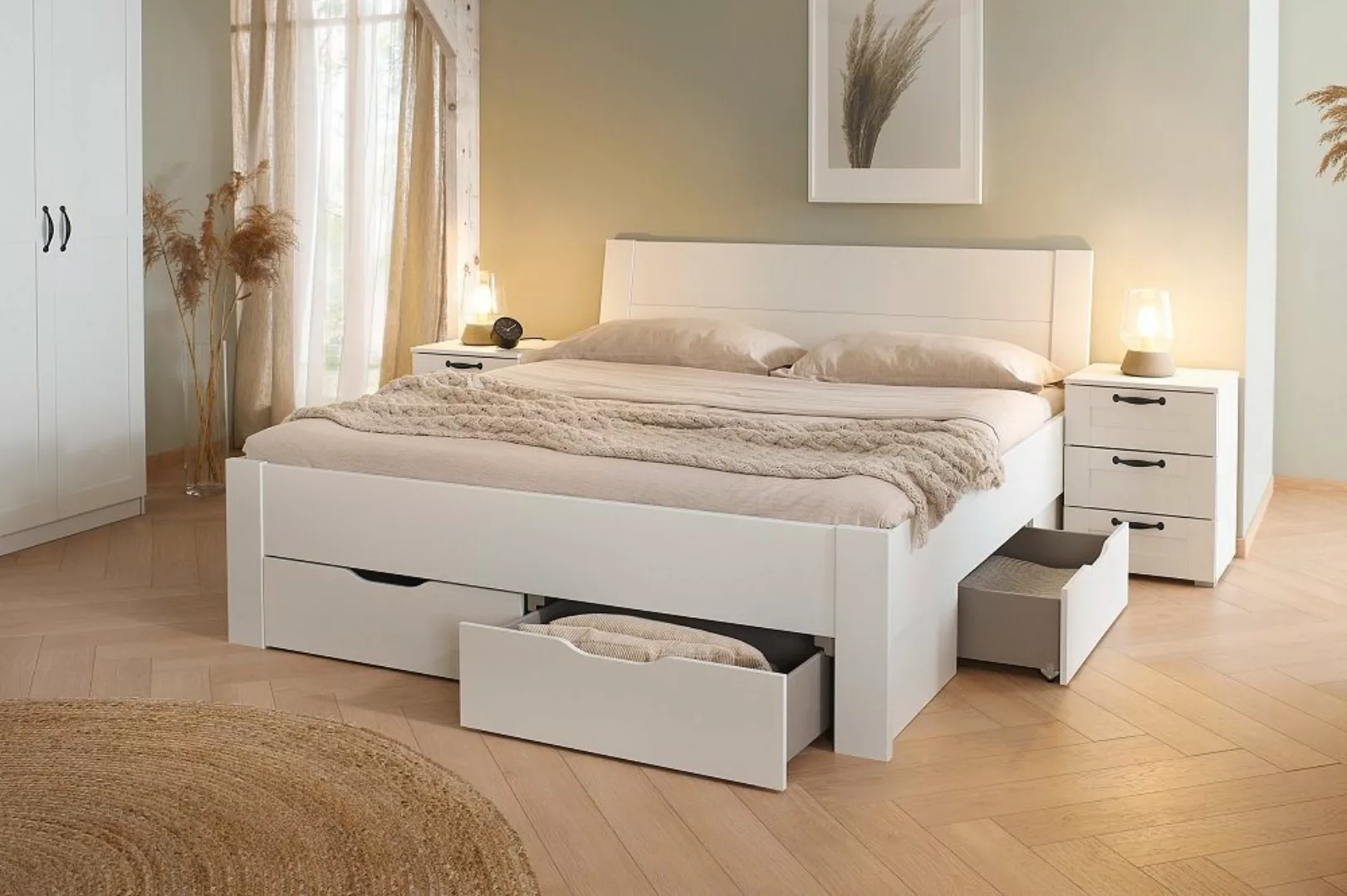 Rauch Möbel Sideboard Bett Set Cottage, mit Schubkästen, opt. Nachttische, günstig online kaufen