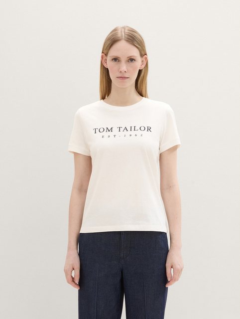 TOM TAILOR T-Shirt T-Shirt mit Logo Stickerei mit Logo Stickerei günstig online kaufen