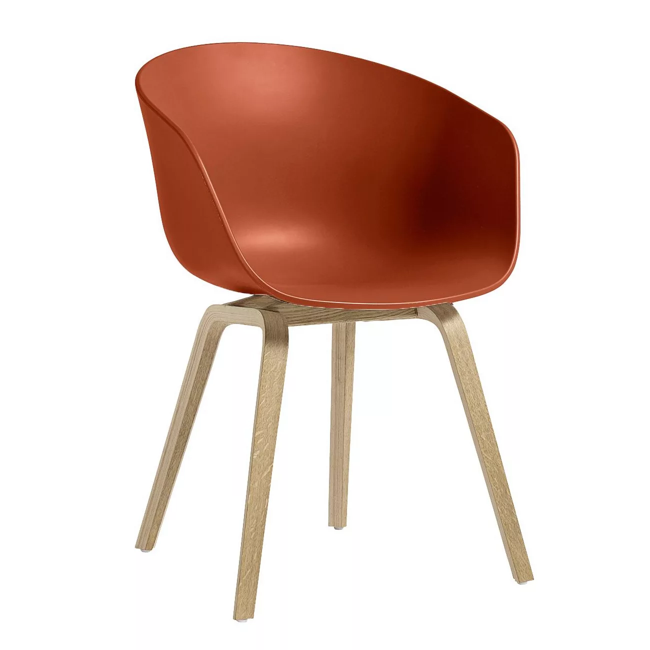 HAY - About a Chair AAC 22 Armlehnstuhl Eiche geseift - orange/Sitzschale P günstig online kaufen