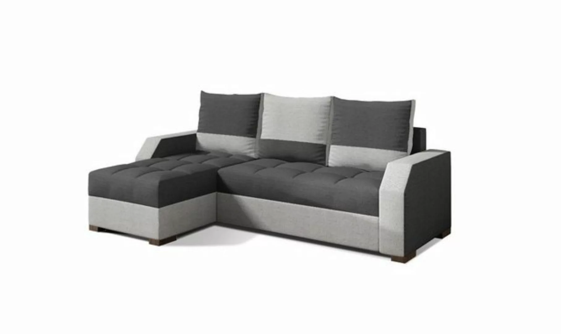 MOEBLO Ecksofa LORIS, Eckcouch mit Schlaffunktion mit zwei Bettkasten Couch günstig online kaufen