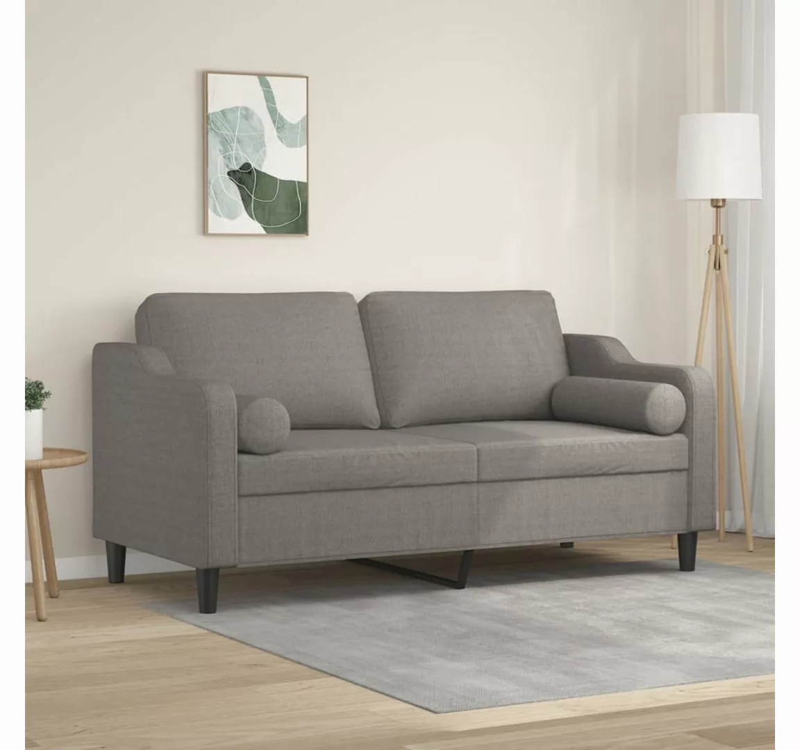 vidaXL Sofa Sofa mit Zierkissen Stoff, 140 cm, 2-Sitzer günstig online kaufen