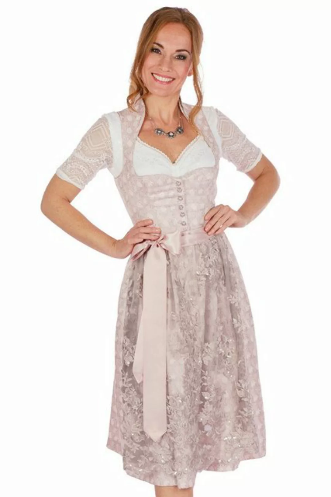 MarJo Dirndl Midi Dirndl 2tlg. - BENEDETTA - puder/champagner günstig online kaufen