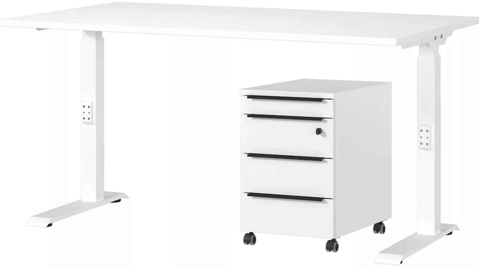 GERMANIA Büromöbel-Set "Mailand", 2-teiliges Set: Schreibtisch + Rollcontai günstig online kaufen