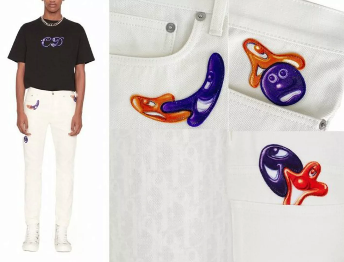 Dior 5-Pocket-Jeans DIOR HOMME X KENNY SCHARF DEADSTOCK Jeans Limited Hypno günstig online kaufen