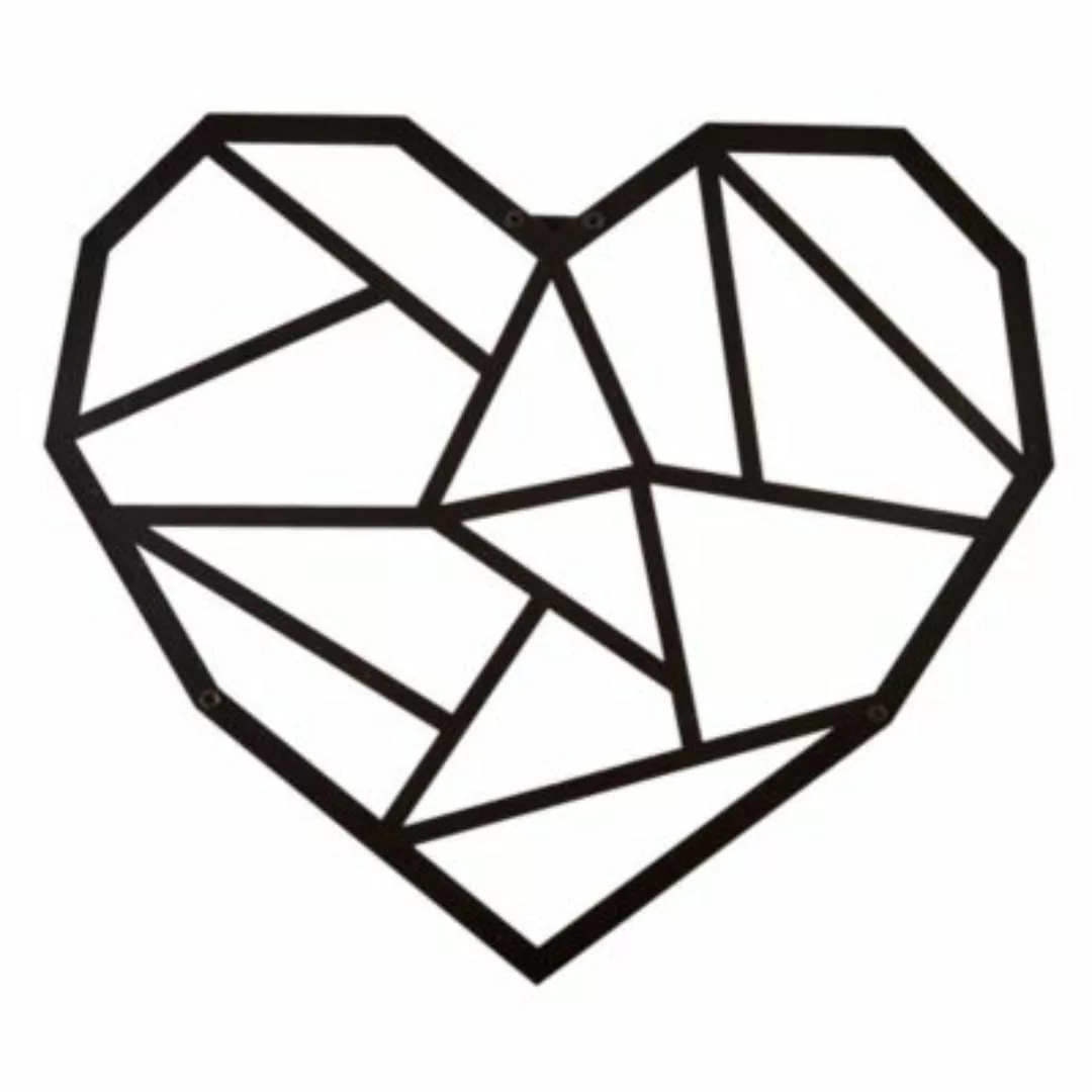 Hansmeier Wanddeko aus Metall   Herz schwarz günstig online kaufen