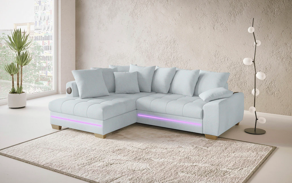 Mr. Couch Ecksofa "Nikita II, L-Form", mit Kaltschaum, RGB-LED, Soundsystem günstig online kaufen