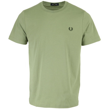 Fred Perry  T-Shirts & Poloshirts Crew Neck T-Shirt Olive Mint günstig online kaufen