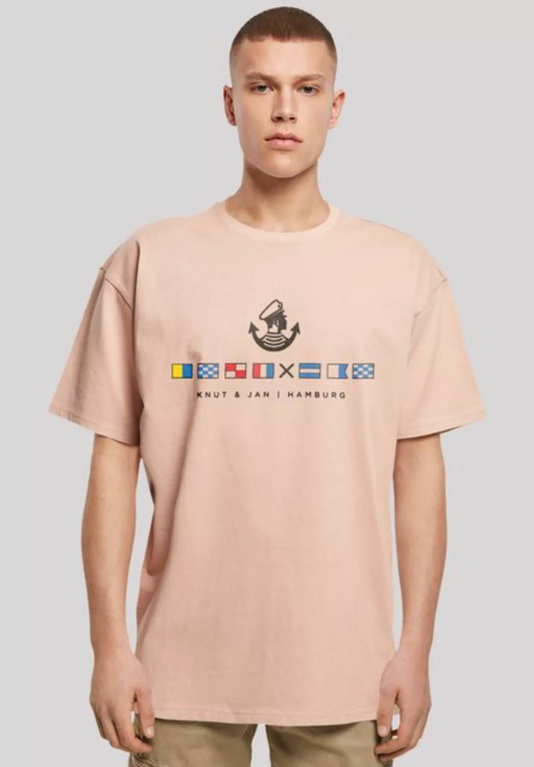 F4NT4STIC T-Shirt "Oversized T-Shirt Seglerfahnen Knut & Jan Hamburg", Prin günstig online kaufen