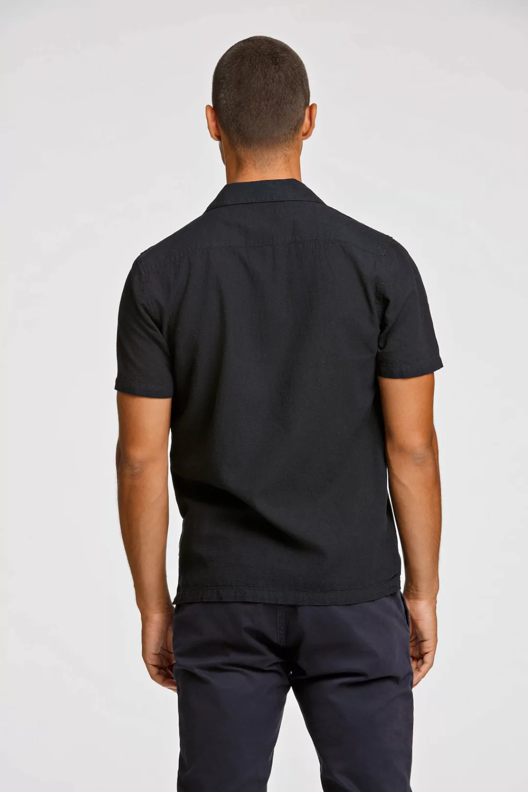 LINDBERGH Kurzarmhemd, aus einem Leinen-Baumwoll-Mix mit Knopfleiste günstig online kaufen