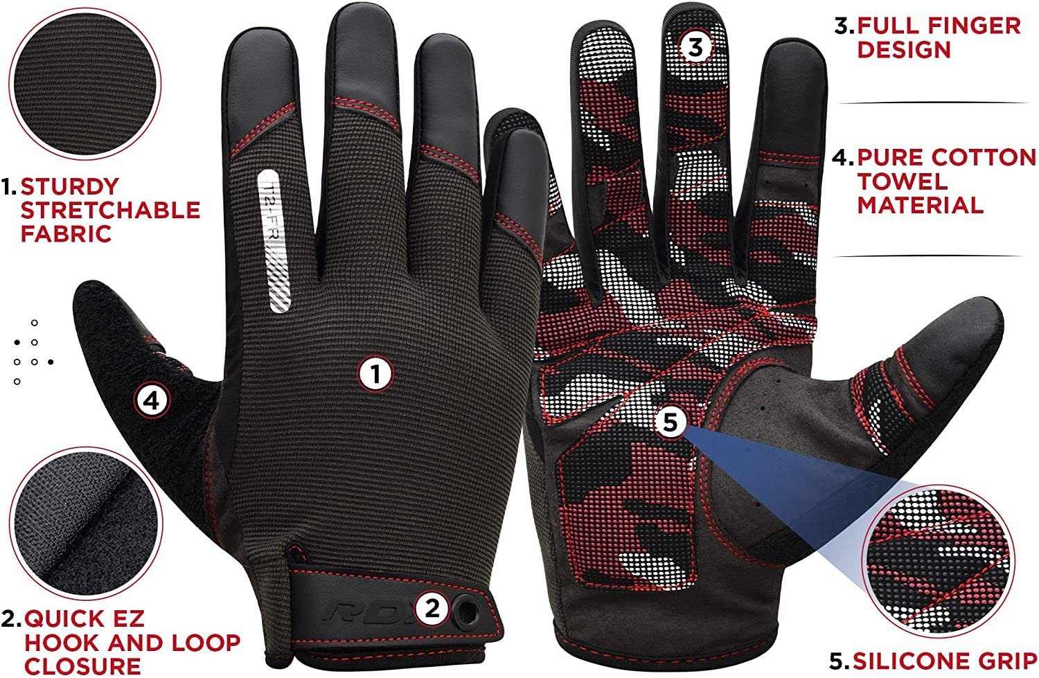 RDX Trainingshandschuhe RDX Fitness Handschuhe voller günstig online kaufen