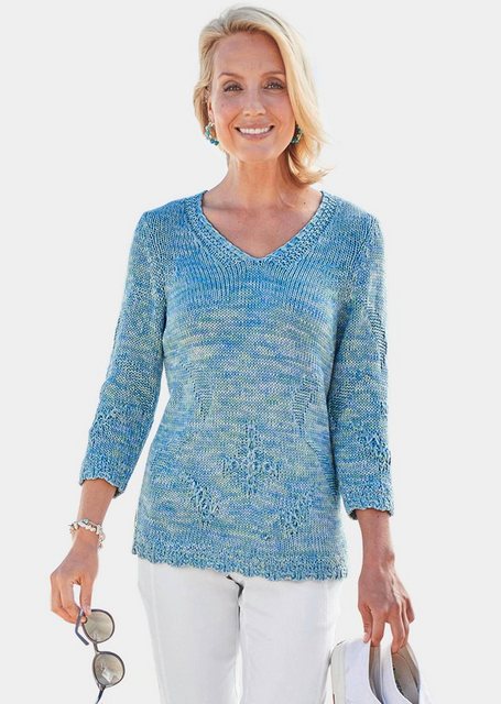 GOLDNER 3/4 Arm-Pullover Kurzgröße: Extravaganter Pullover günstig online kaufen