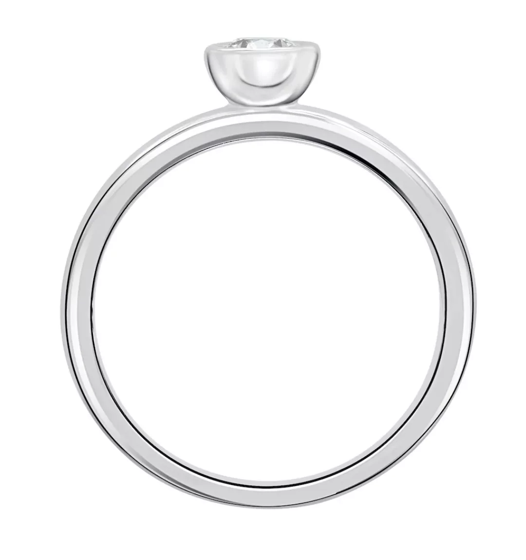 ONE ELEMENT Diamantring "0.1 ct Diamant Brillant Zarge Ring aus 750 Weißgol günstig online kaufen