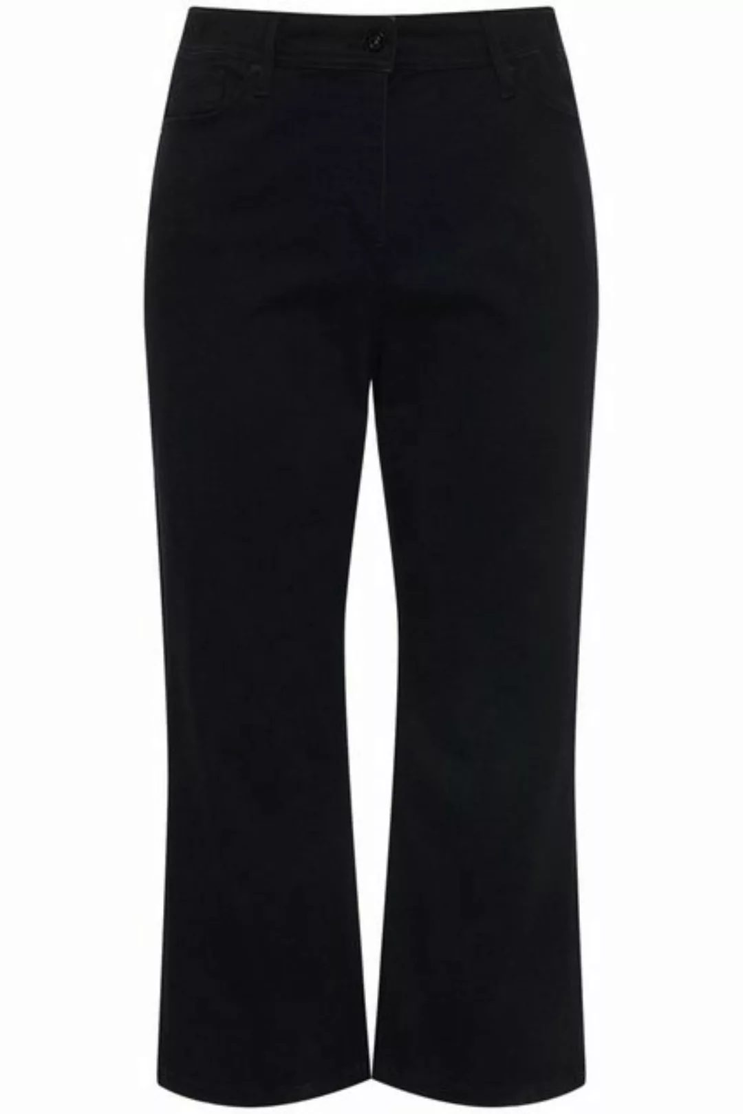 Ulla Popken Regular-fit-Jeans Jeans-Culotte wadenlang weites Bein Elastikbu günstig online kaufen