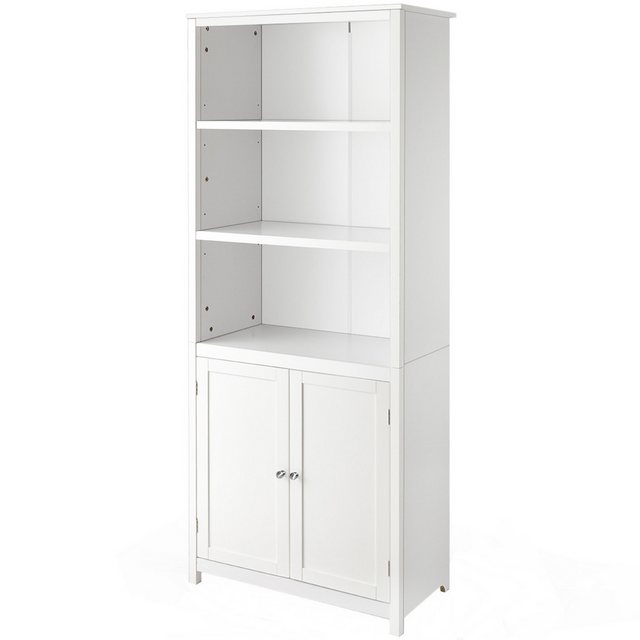 KOMFOTTEU Hochschrank Bücherschrank mit 3 offenen Ablagen,74,5 x 35,5 x 181 günstig online kaufen