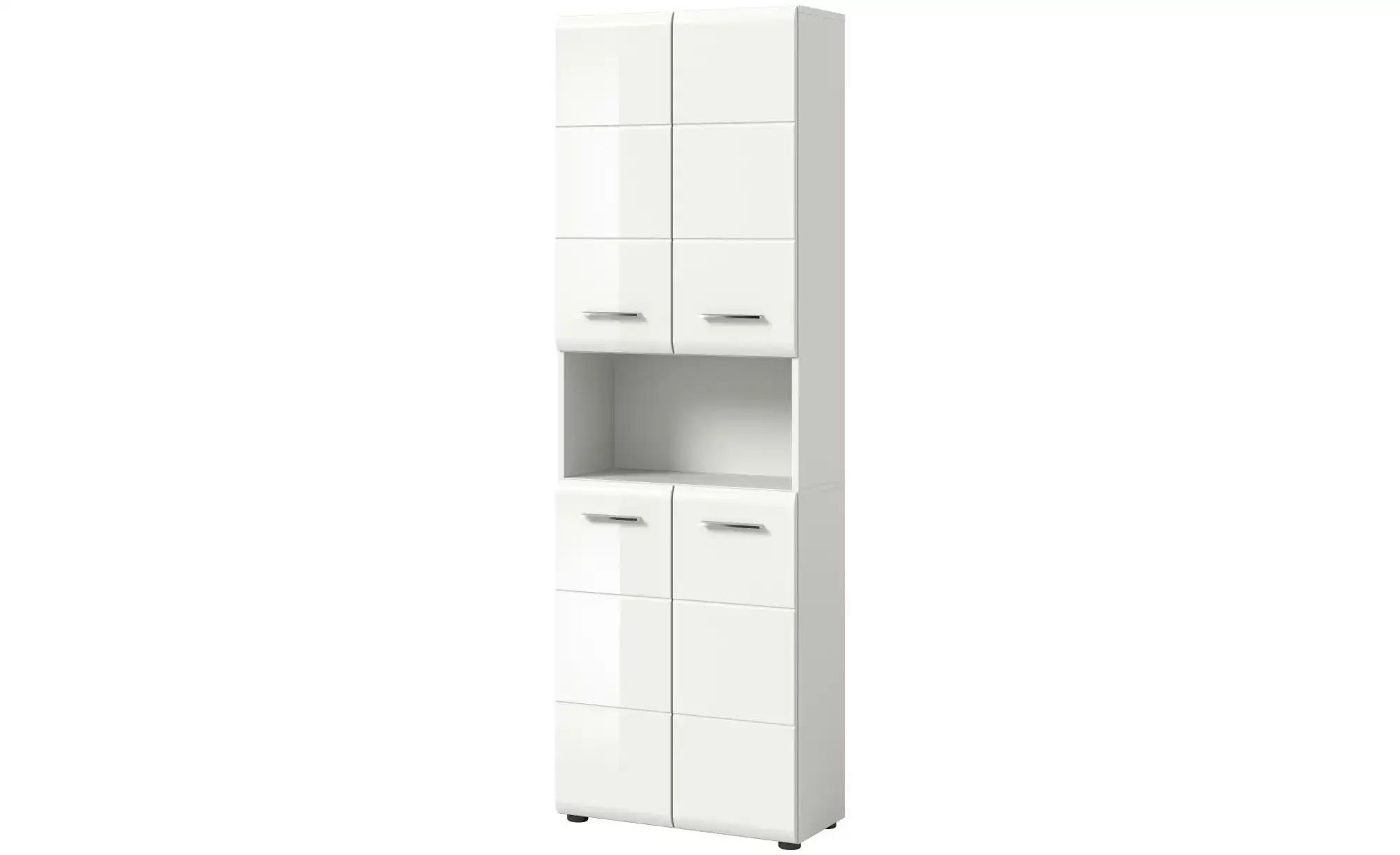 xonox.home Hochschrank in Weiß Hochglanz - 60x185x30cm (BxHxT) günstig online kaufen