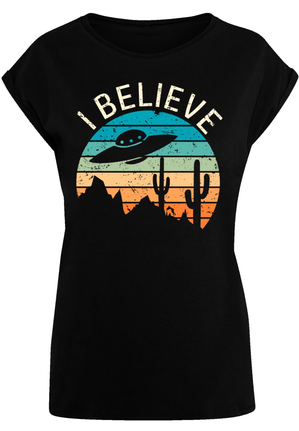 F4NT4STIC T-Shirt "I Believe UFO Alien Sonnenuntergang", Premium Qualität günstig online kaufen