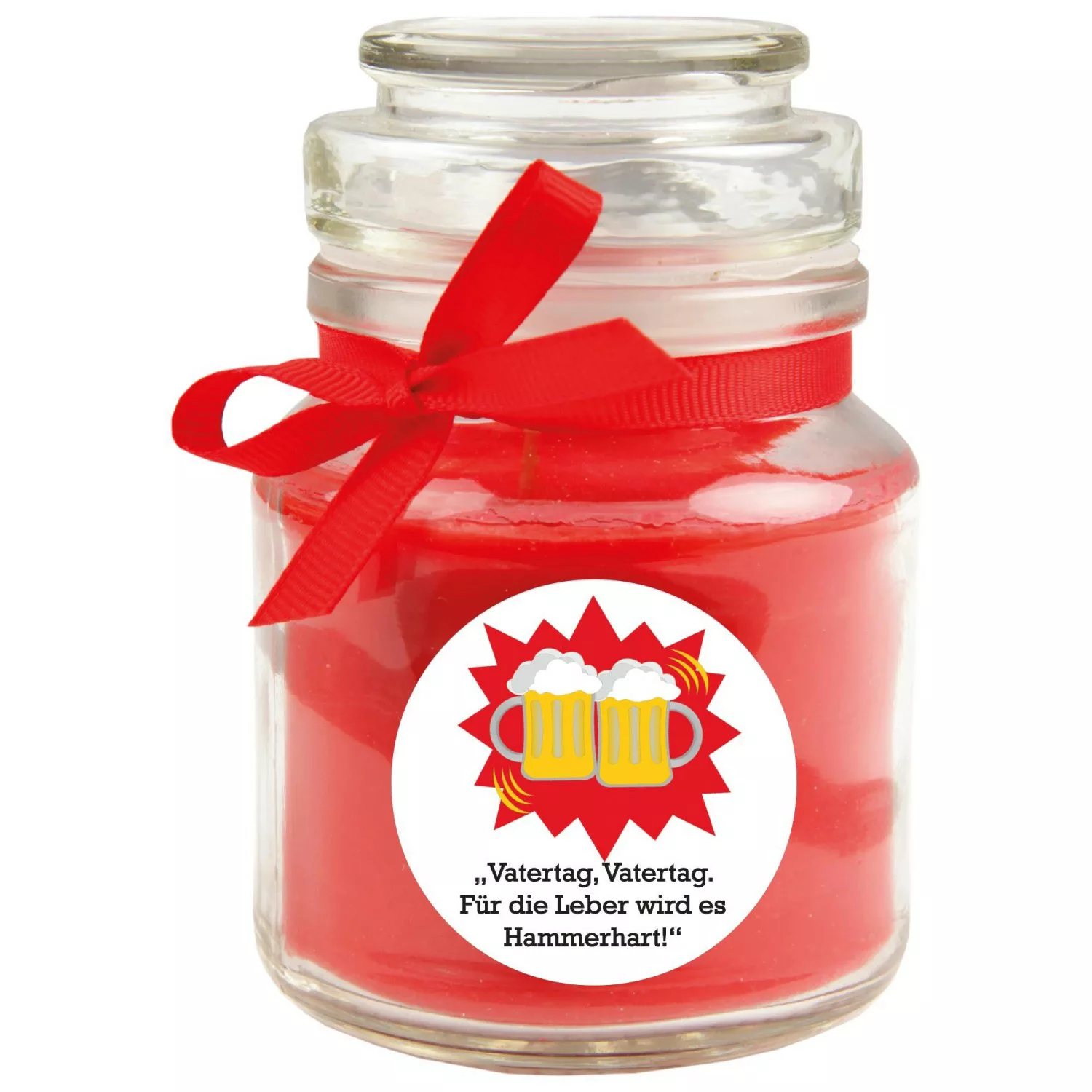 HS Candle Duftkerze & Bonbon Glas Vatertag Rose Rot günstig online kaufen