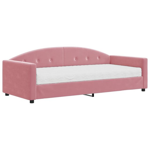 vidaXL Gästebett Gästebett Tagesbett mit Matratze Rosa 90x200 cm Samt Bett günstig online kaufen