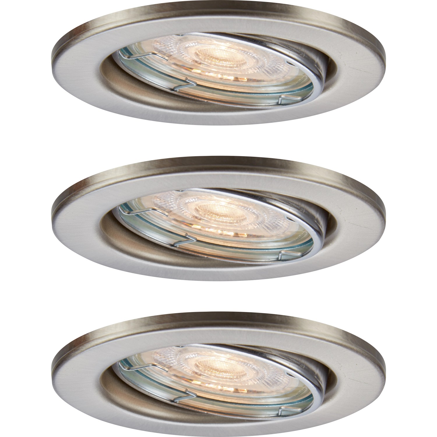 LED-Einbauleuchte 86R Metall Nickelfarben 3er-Set günstig online kaufen