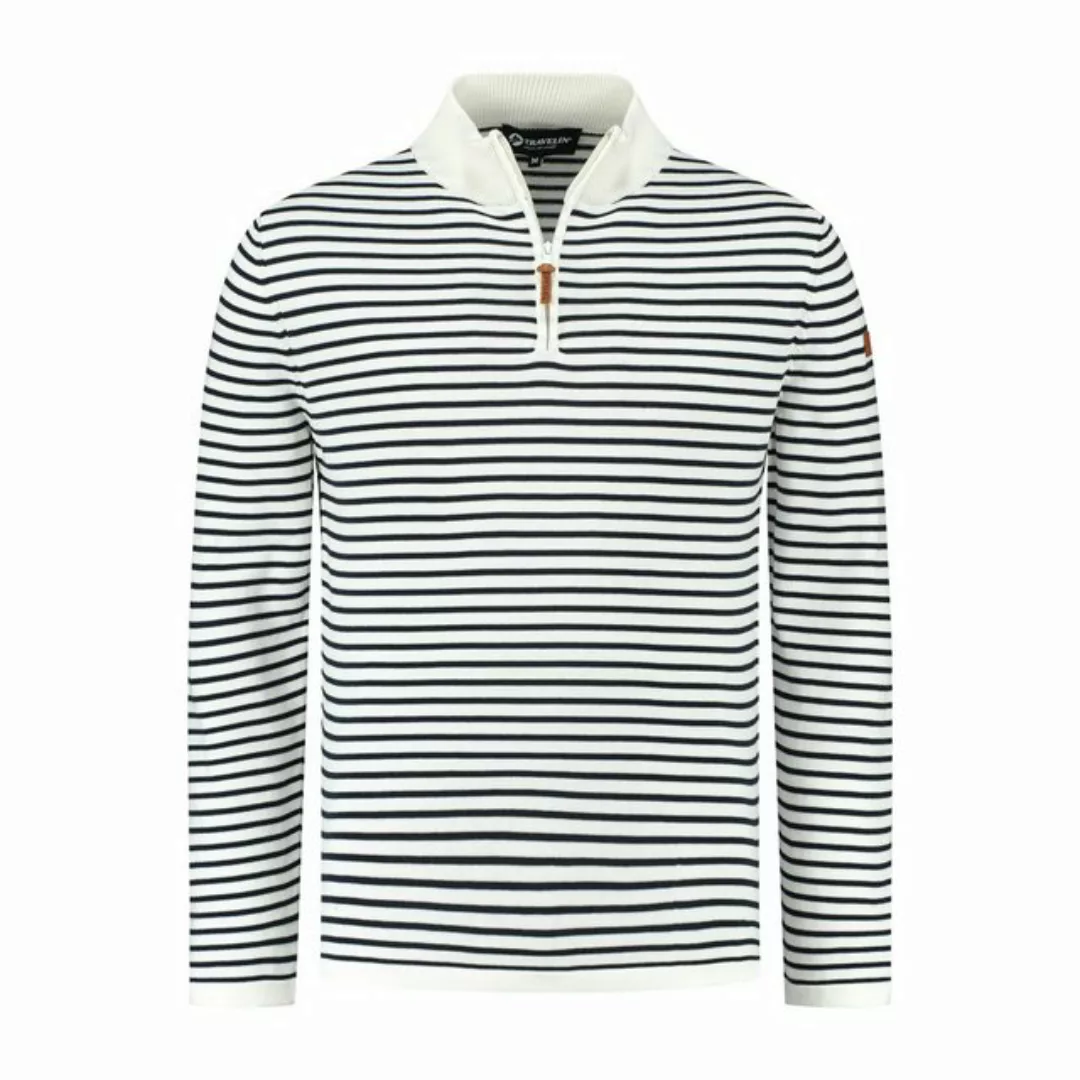 Travelin' Strickpullover Travelin' Jumper Nacka Men White/Navy XL günstig online kaufen