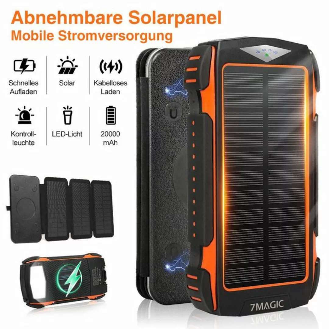 VSIUO 18W Solar Ladegerät mit 3 Ausgangsport & 3 Eingangsport Solar Powerba günstig online kaufen