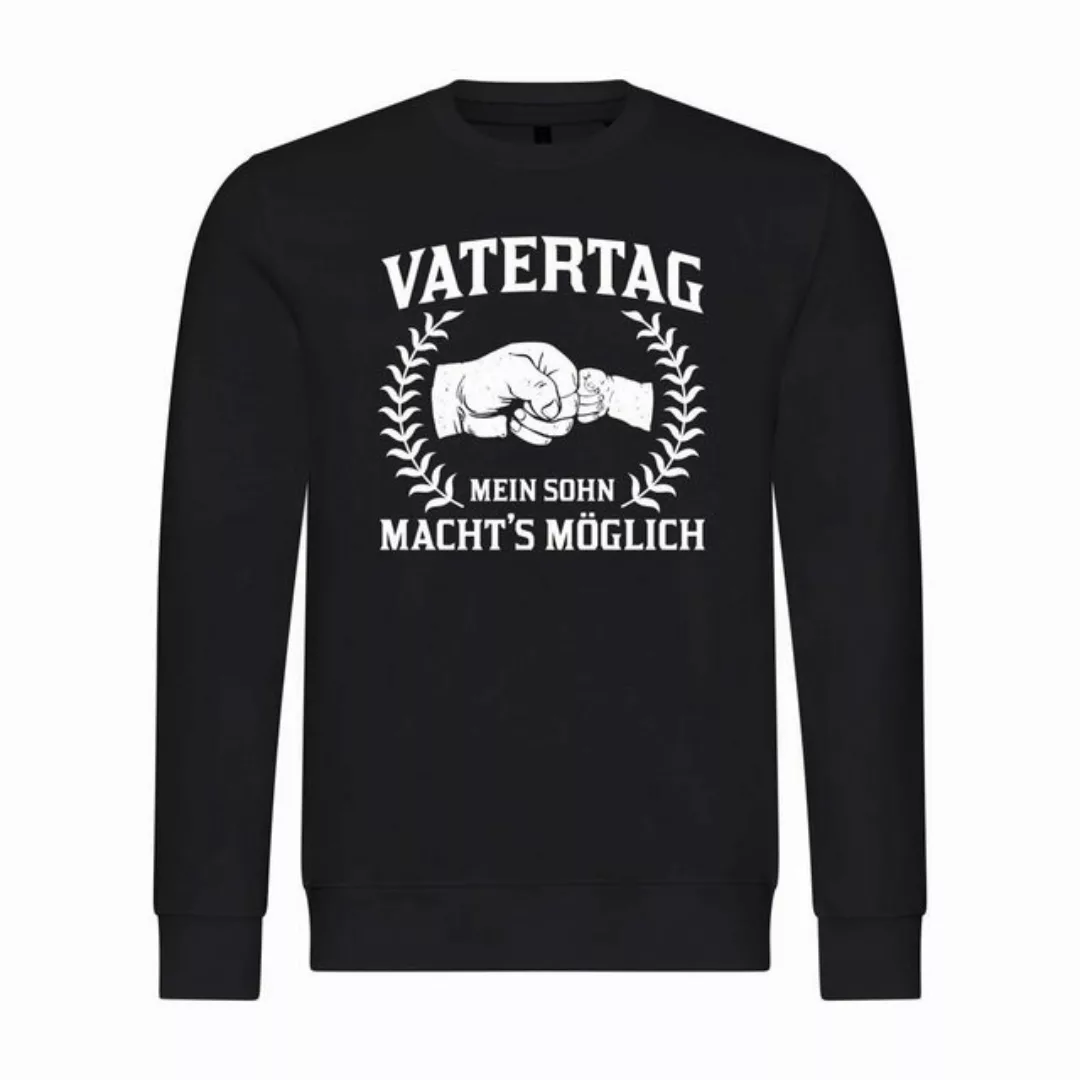 deinshirt Rundhalspullover Herren Pullover Vatertag mein Sohn machts möglic günstig online kaufen