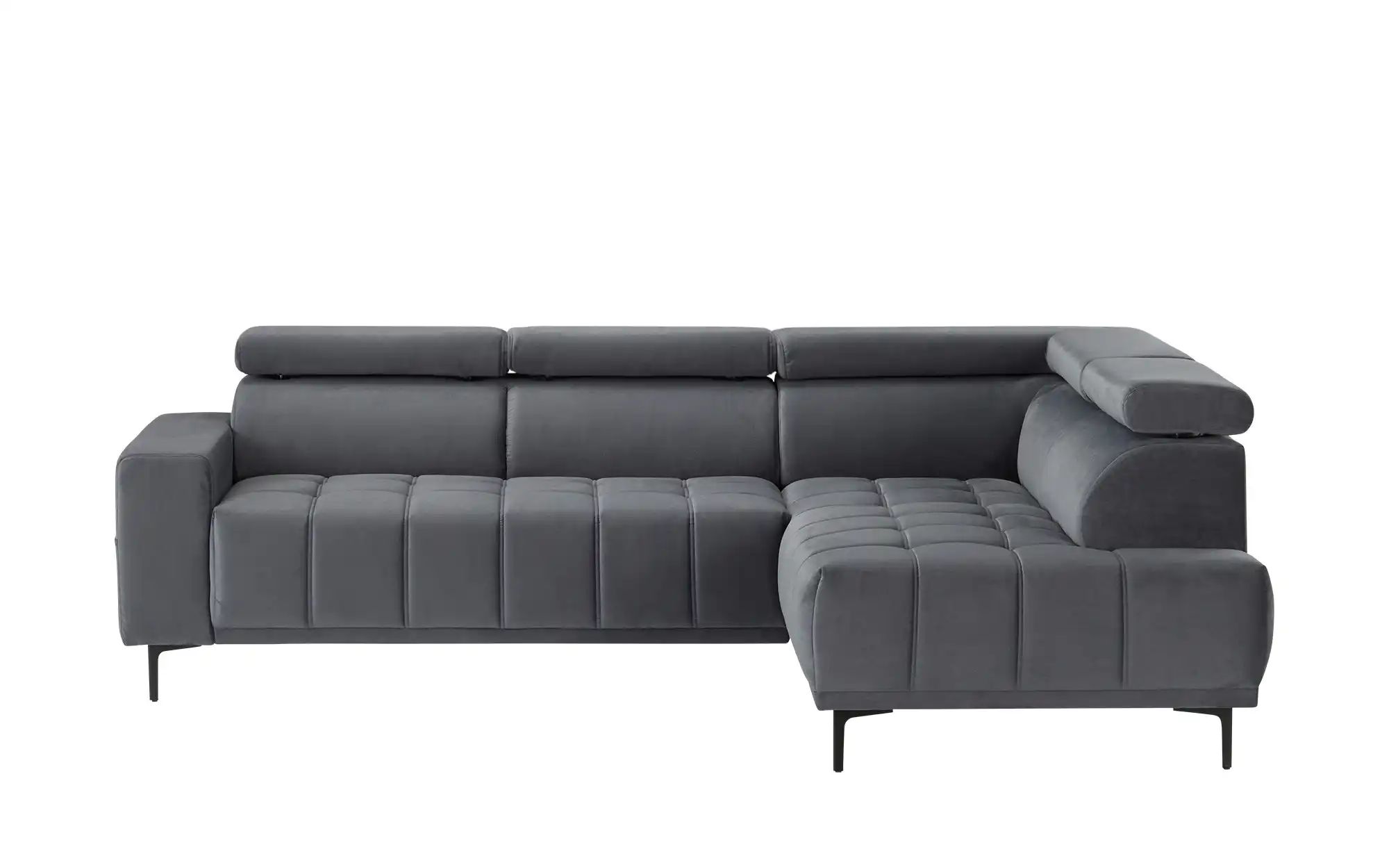 uno Ecksofa aus Mikrofaser Carrara ¦ grau ¦ Maße (cm): B: 266 H: 85 T: 189 günstig online kaufen