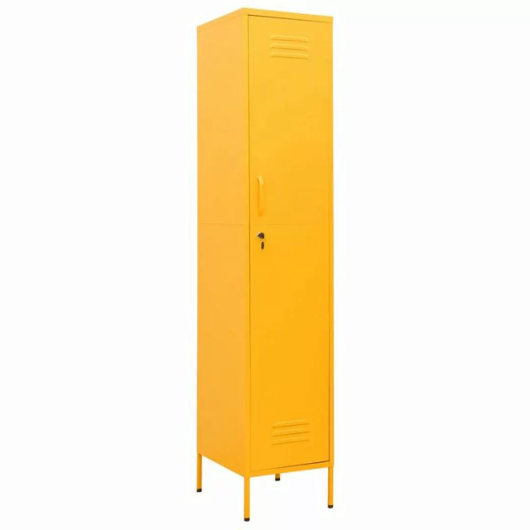 vidaXL Mehrzweckschrank Schließfachschrank Senfgelb 35x46x180 cm Stahl günstig online kaufen