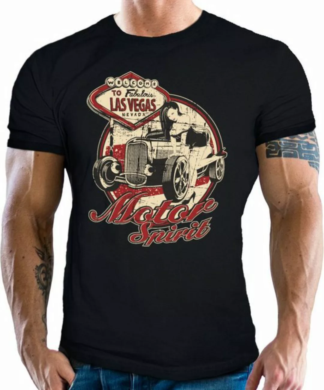 GASOLINE BANDIT® T-Shirt Welcome to Las Vegas - Motor Spirit günstig online kaufen