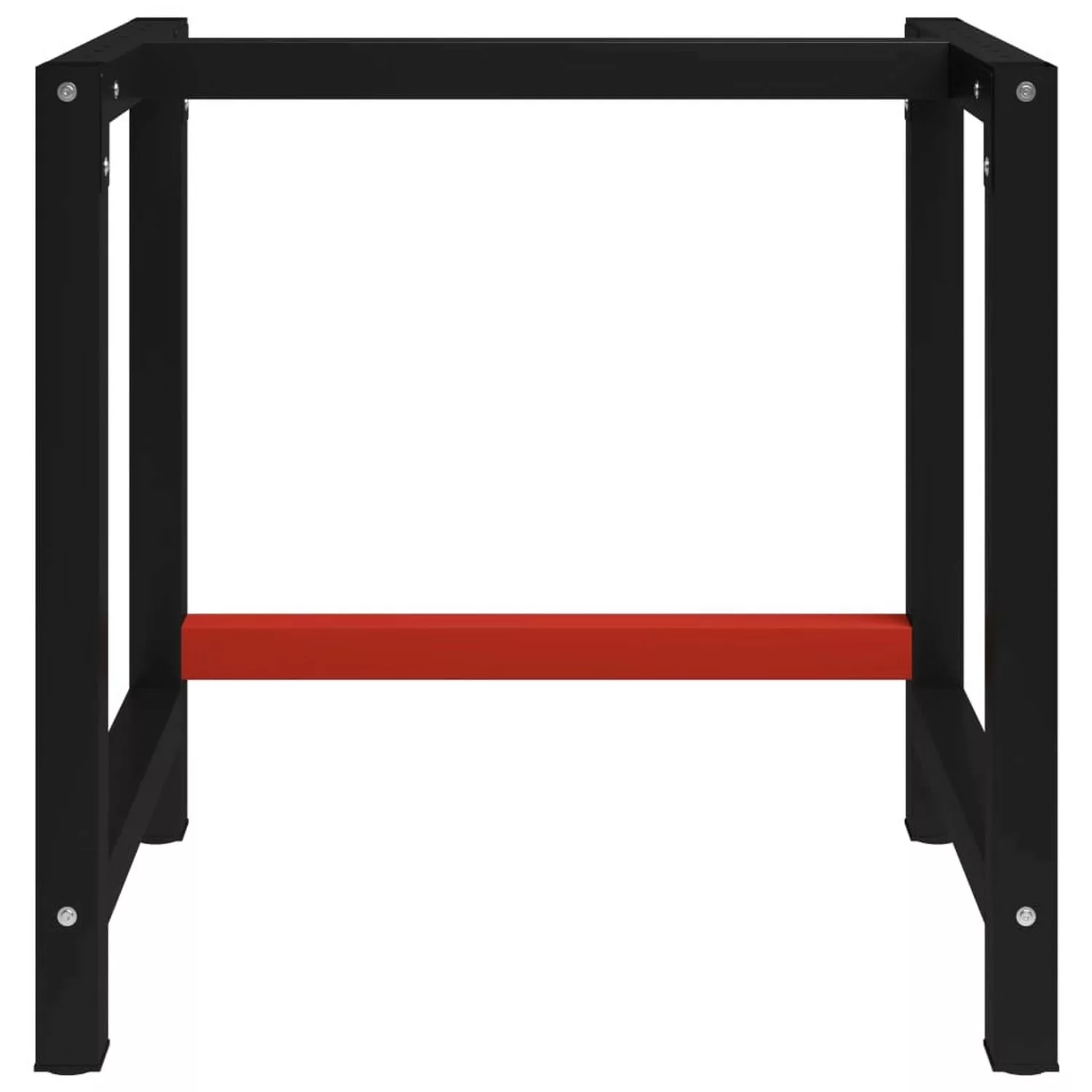 Werkbankgestell Metall 80x57x79 Cm Schwarz Und Rot günstig online kaufen