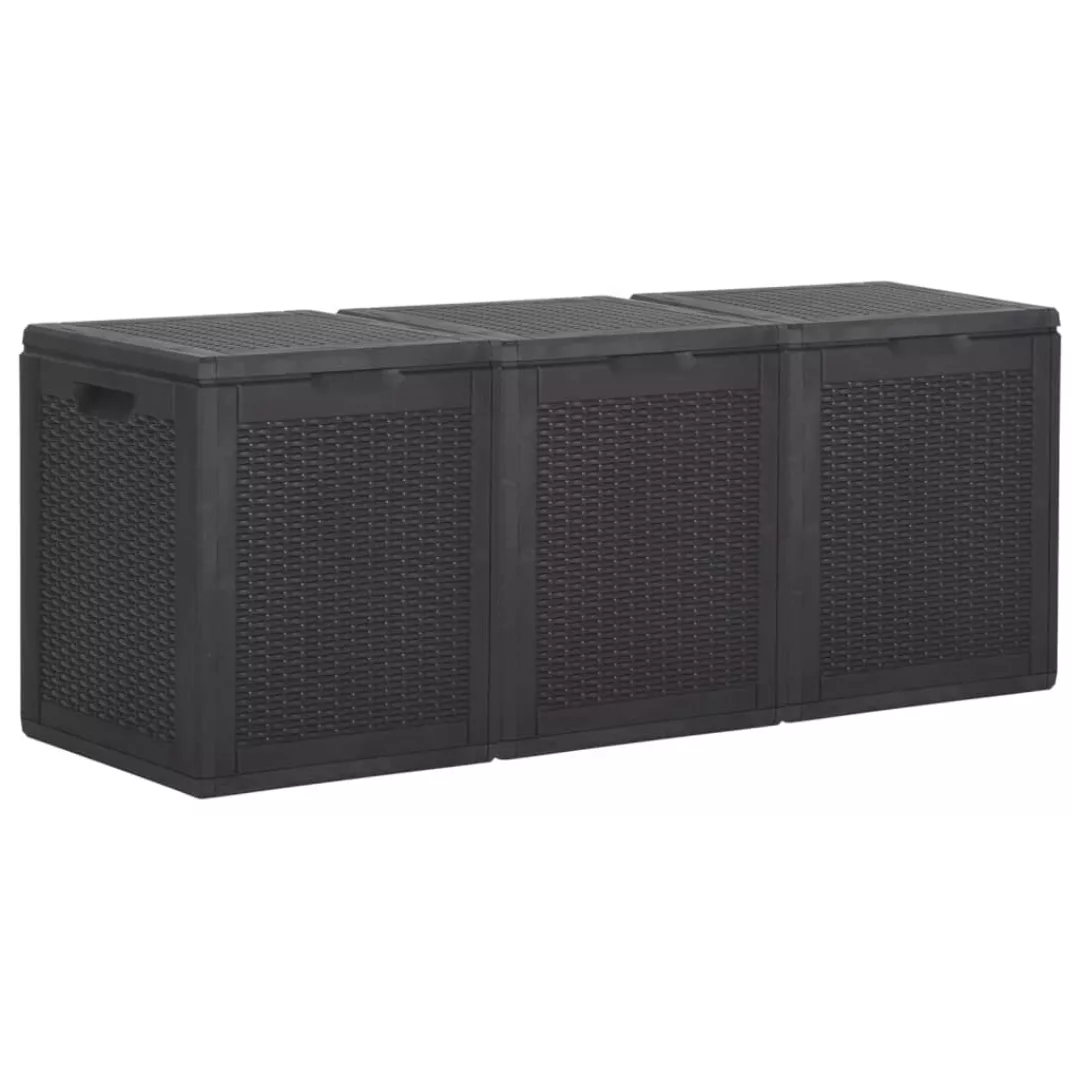 Garten-aufbewahrungsbox 270 L Schwarz Pp Rattan günstig online kaufen