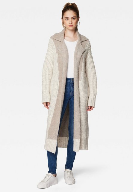 Mavi Cardigan Strickmantel lang Oversized seitliche Taschen 8018 in Beige günstig online kaufen