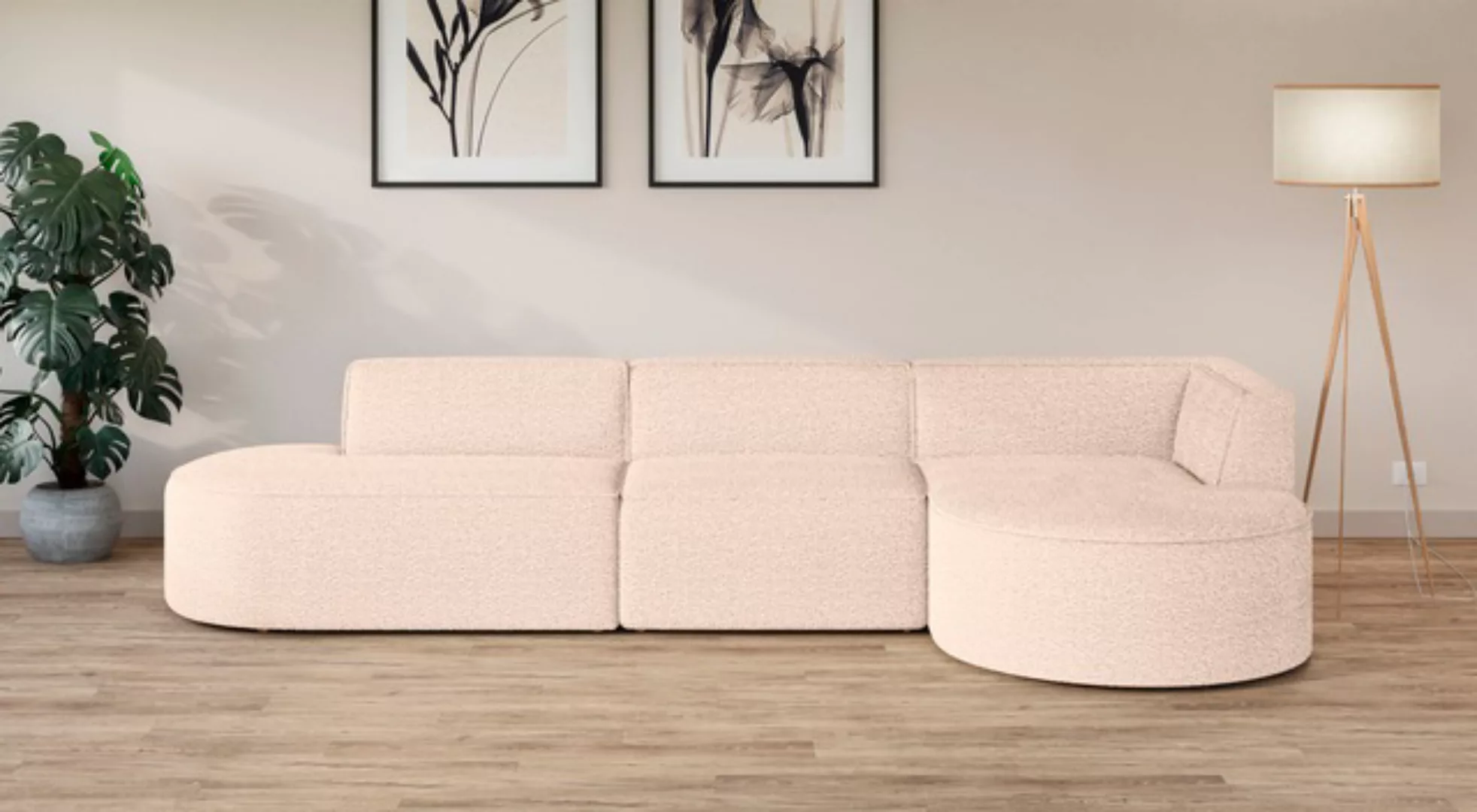 andas Ecksofa "Ecksofa EIVIND mit Ottomane rechts/links, Maße: B/H/T 343/15 günstig online kaufen