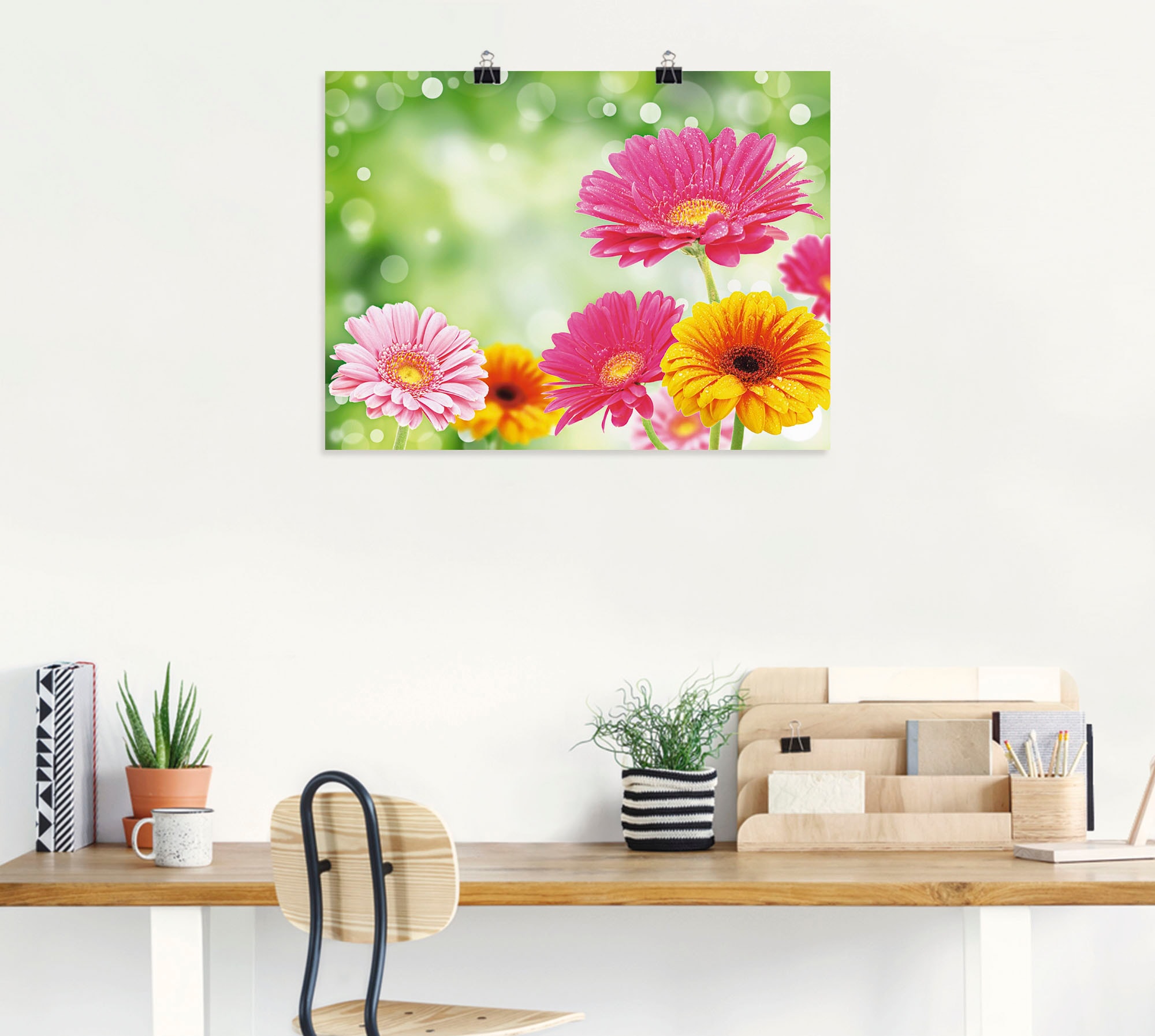 Artland Wandbild "Natürliche Romantik - Gerberas", Blumen, (1 St.), als Lei günstig online kaufen