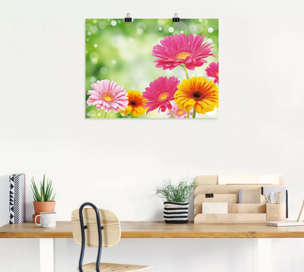 Artland Wandbild »Natürliche Romantik - Gerberas«, Blumen, (1 St.), als Lei günstig online kaufen