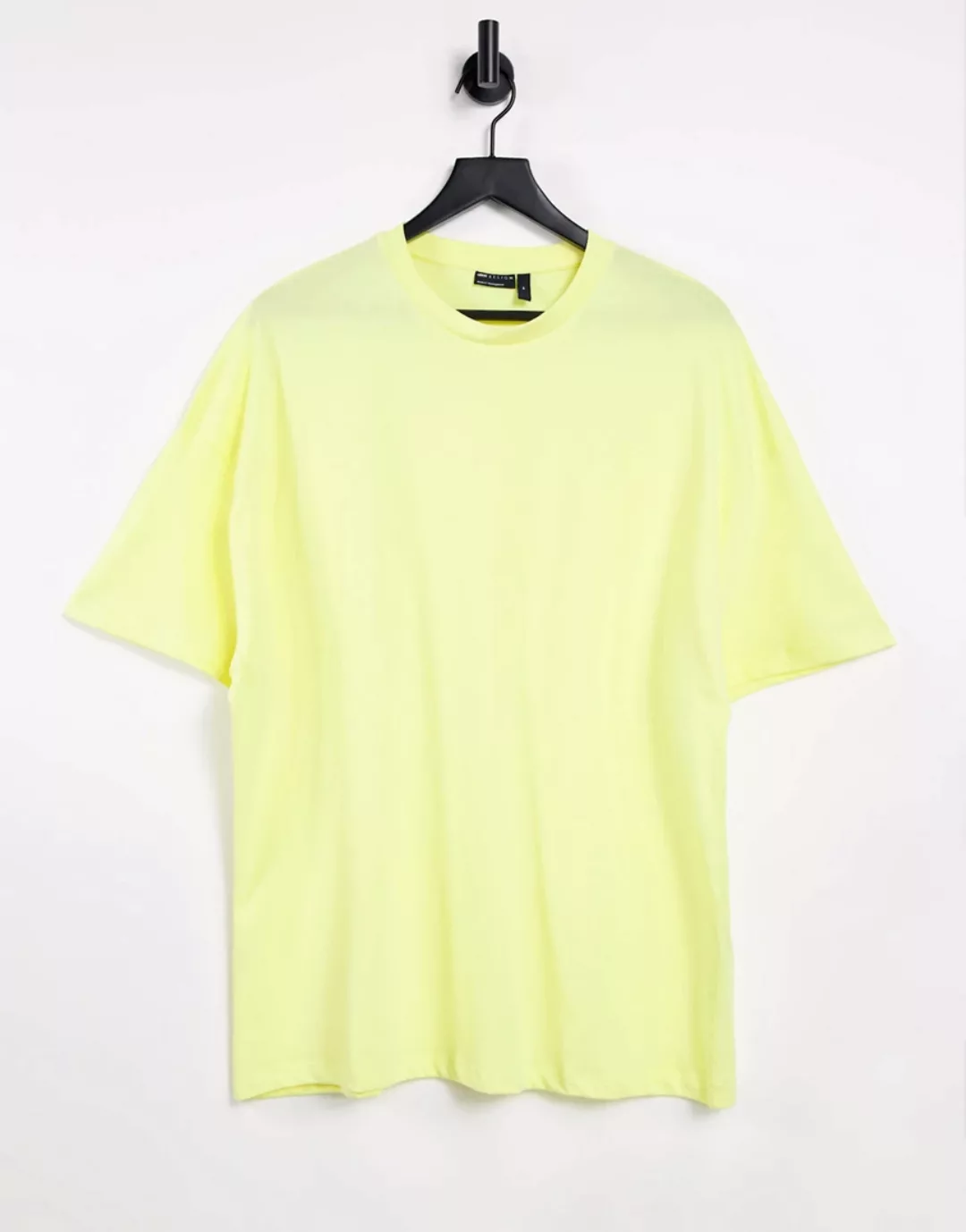 ASOS DESIGN – Oversize-T-Shirt aus Bio-Material, in Gelb günstig online kaufen
